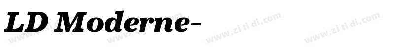 LD Moderne字体转换